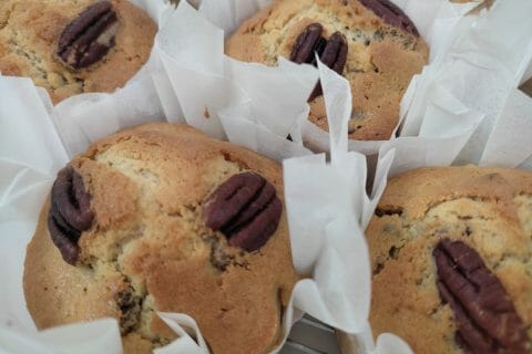 Cliquez pour zoomer ! Muffins noix de pécan  et pépites de chocolat Thermomix par Mimolette31