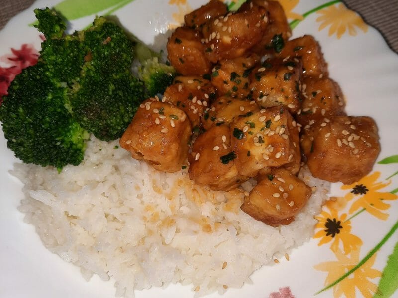 Cliquez pour zoomer ! Tofu sauté aux graines de sésame Thermomix par Monia