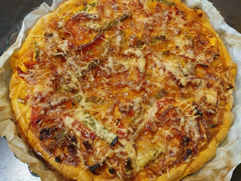Cliquez pour zoomer ! Quiche poivrons et chorizo Thermomix par mcndu