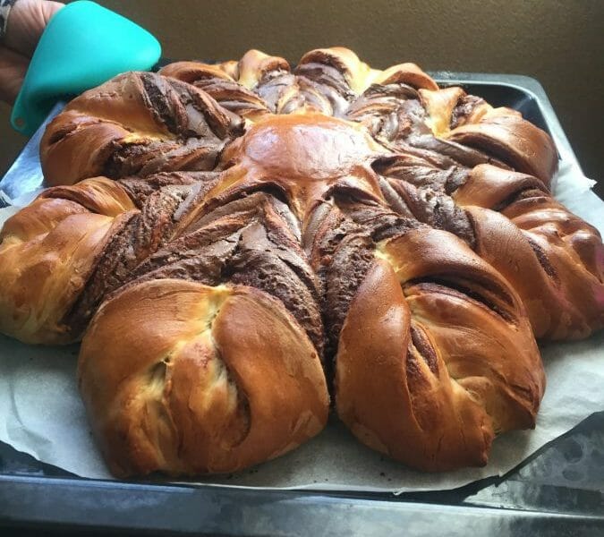 Cliquez pour zoomer ! Brioche étoilée au Nutella Thermomix par Pat44