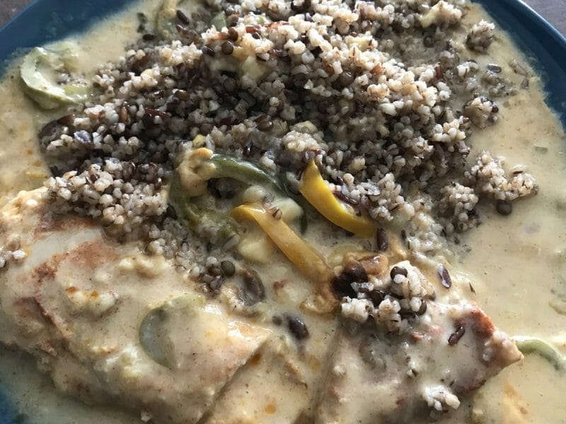 Cliquez pour zoomer ! Poulet à la crème de poivrons Thermomix par Delph73