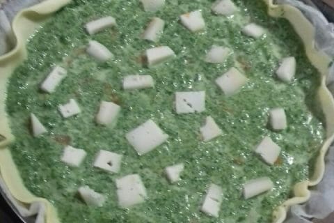 Cliquez pour zoomer ! Tarte épinards, saumon et chèvre au Thermomix