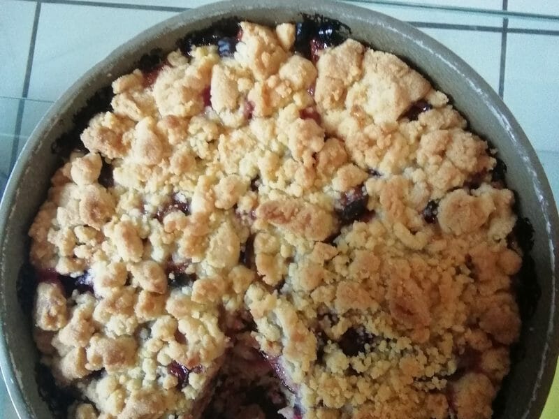 Cliquez pour zoomer ! Crumb cake aux prunes Thermomix par roseroud