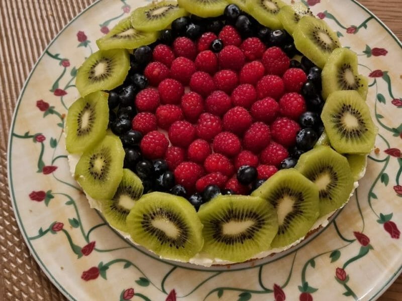 Cliquez pour zoomer ! Tarte aux fraises sans cuisson Thermomix par Lallamoun