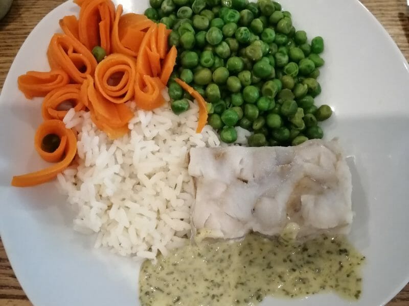 Cliquez pour zoomer ! Filet de cabillaud et sa sauce persillée Thermomix par Prisca