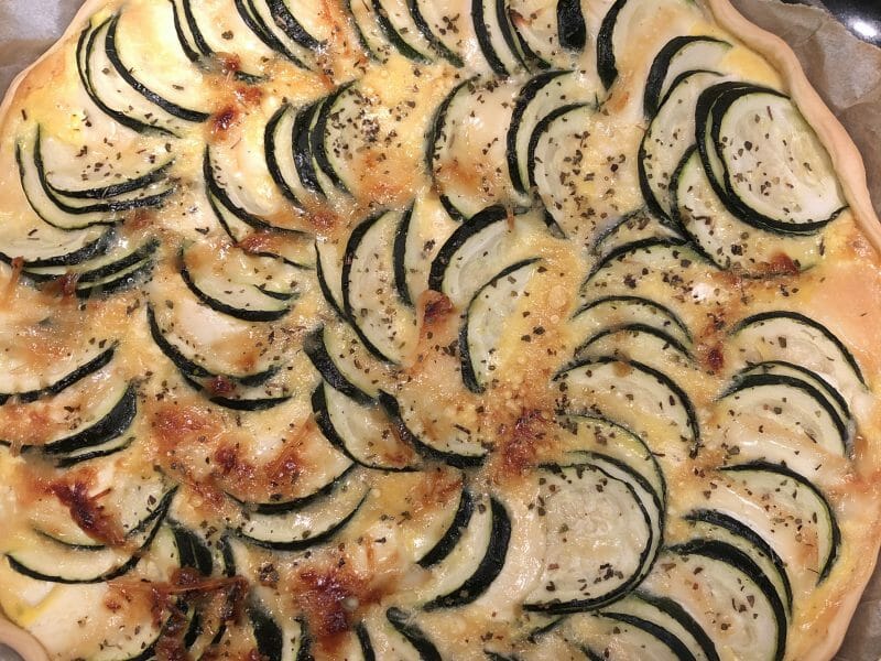 Cliquez pour zoomer ! Tarte courgettes, chèvre et pignons de pin Thermomix par Agnès B