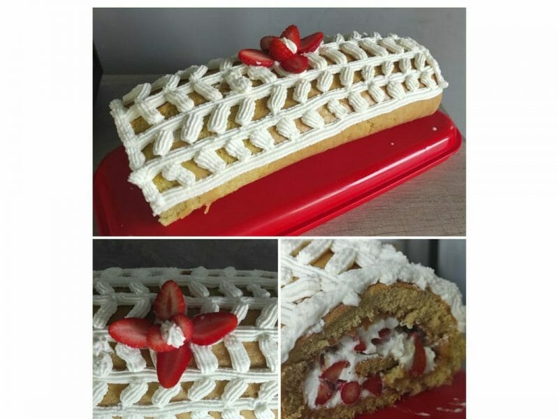Cliquez pour zoomer ! Fraisier roulé Thermomix par Sandrine_34