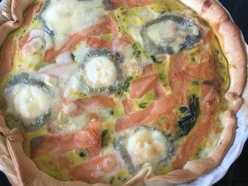Cliquez pour zoomer ! Tarte épinards, saumon et chèvre Thermomix par Choune68