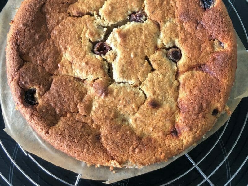 Cliquez pour zoomer ! Gâteau à la ricotta, amandes et framboises Thermomix par Choune68