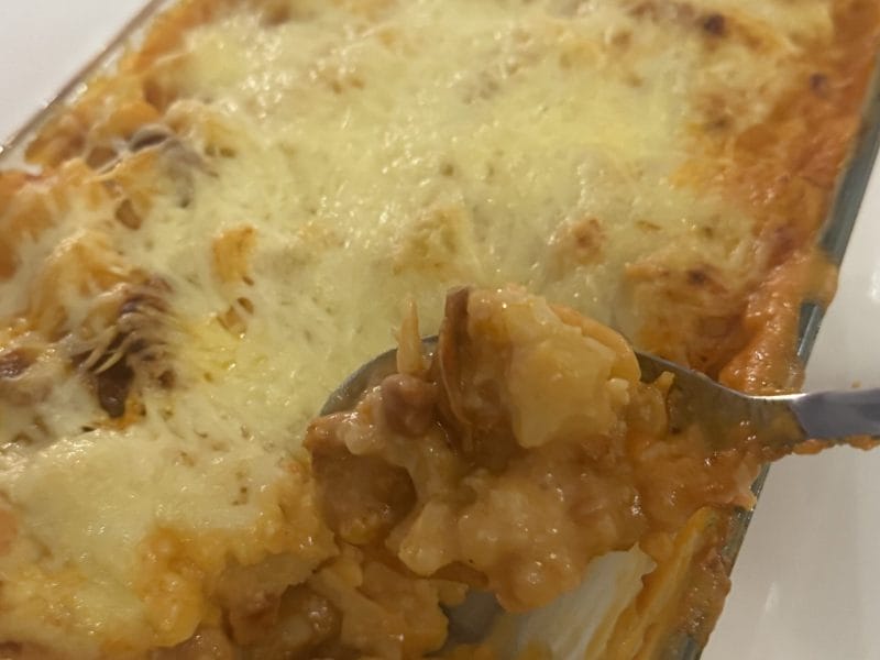 Cliquez pour zoomer ! Gratin de chou-fleur au chorizo Thermomix par Sandrine