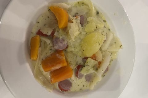 Cliquez pour zoomer ! Potée carottes, chou-rave et saucisses Thermomix par Sandrine