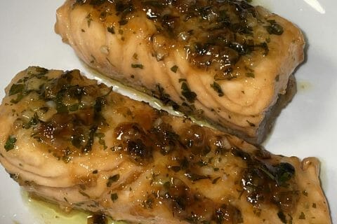 Cliquez pour zoomer ! Saumon au citron et à l’ail Thermomix par Sandrine