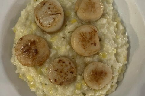 Cliquez pour zoomer ! Risotto aux Saint Jacques et poireaux Thermomix par Sandrine