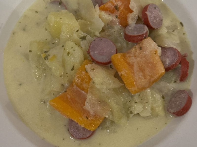 Cliquez pour zoomer ! Potée carottes, chou-rave et saucisses Thermomix par Sandrine