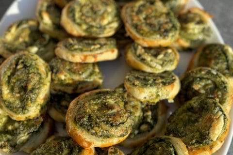Cliquez pour zoomer ! Spirales feuilletées épinards et feta Thermomix par Sandrine