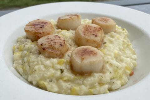 Cliquez pour zoomer ! Risotto aux Saint Jacques et poireaux Thermomix par Sandrine