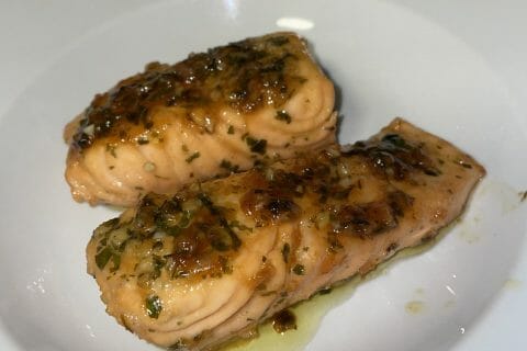 Cliquez pour zoomer ! Saumon au citron et à l’ail Thermomix par Sandrine