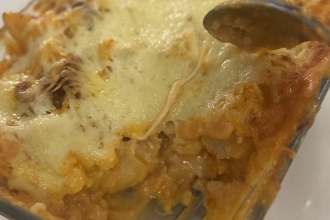 Cliquez pour zoomer ! Gratin de chou-fleur au chorizo Thermomix par Sandrine