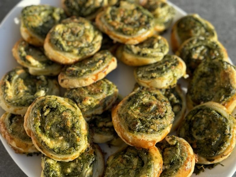 Cliquez pour zoomer ! Spirales feuilletées épinards et feta Thermomix par Sandrine