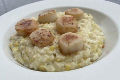 Cliquez pour zoomer ! Risotto aux Saint Jacques et poireaux Thermomix par Sandrine