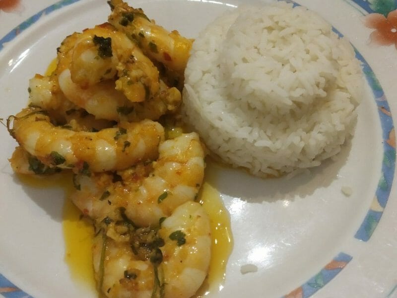 Cliquez pour zoomer ! Crevettes à l’ail Thermomix par Typouic