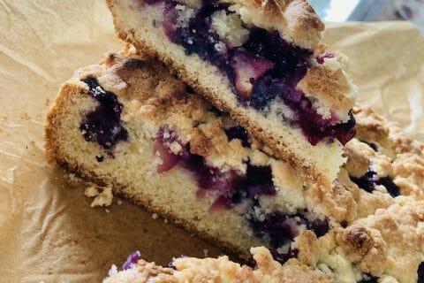 Cliquez pour zoomer ! Tarte aux myrtilles façon crumble Thermomix par Sophie