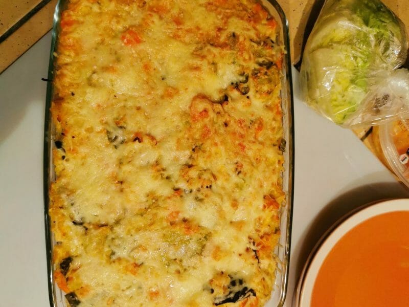 Cliquez pour zoomer ! Gratin de perles, saumon et courgettes Thermomix par Safiyo