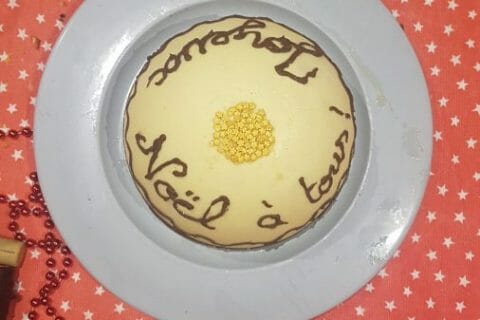 Cliquez pour zoomer ! Bûche de Noël framboises et chocolat blanc Thermomix par Marie Eve