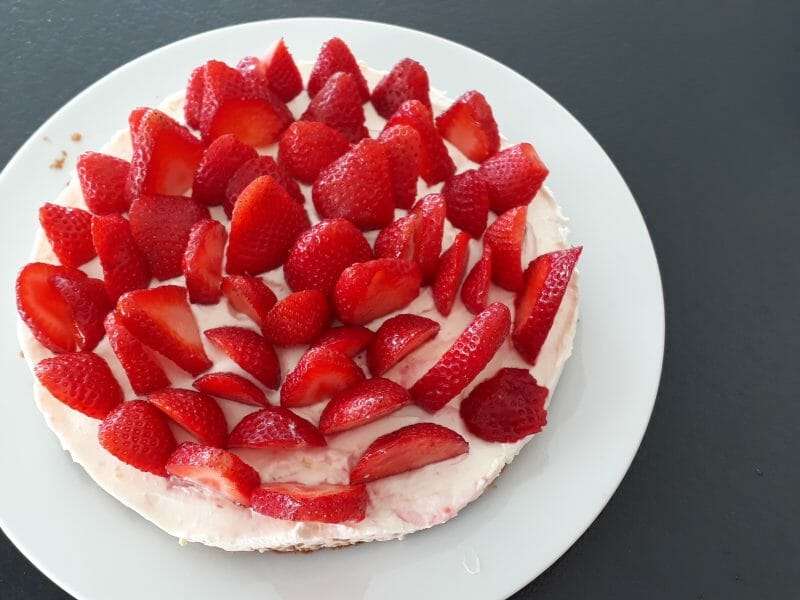 Cliquez pour zoomer ! Tarte aux fraises sans cuisson Thermomix par LoulouChat14