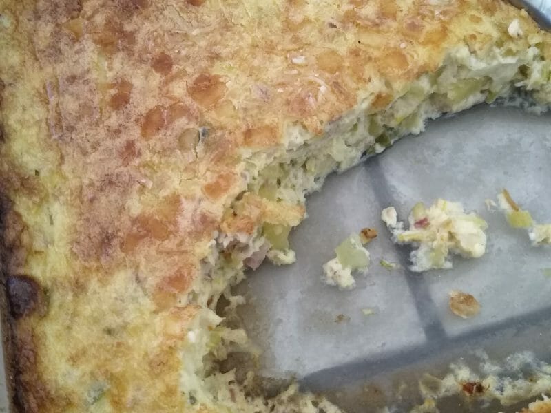 Cliquez pour zoomer ! Clafoutis de poireaux et lardons Thermomix par magB87