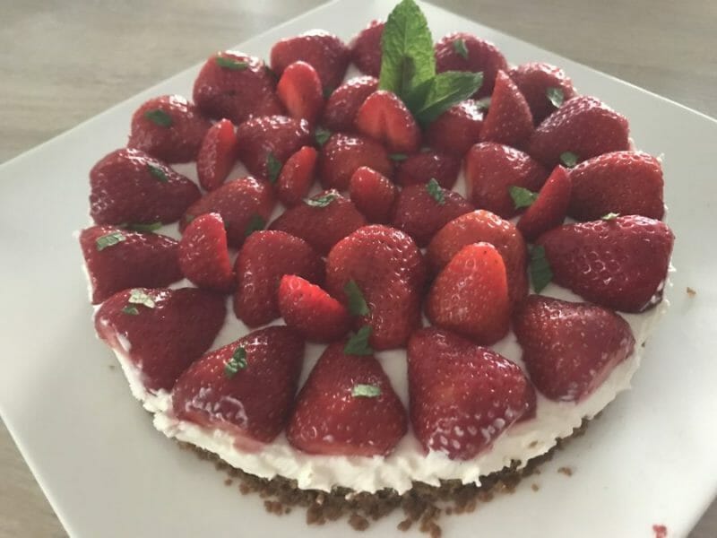 Cliquez pour zoomer ! Tarte aux fraises sans cuisson Thermomix par SophiaFx