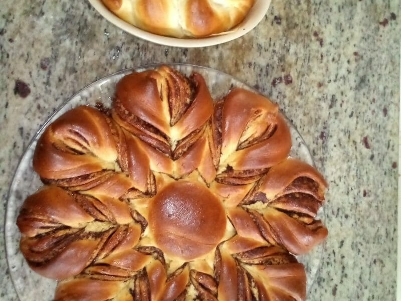 Cliquez pour zoomer ! Brioche étoilée au Nutella Thermomix par Mankior