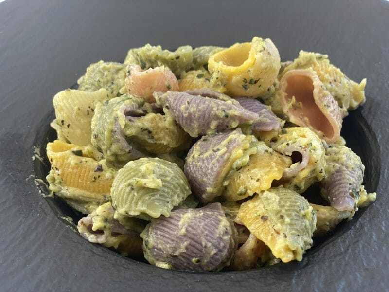 Cliquez pour zoomer ! Farfalle à la crème de courgettes Thermomix par crumblecannelle