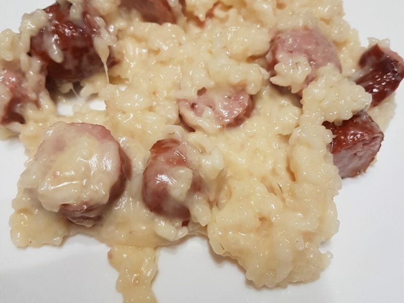 Cliquez pour zoomer ! Risotto à la saucisse fumée et au comté Thermomix par mylcreations