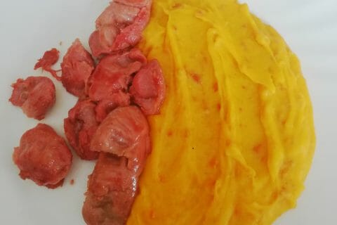 Cliquez pour zoomer ! Purée de potimarron au chorizo au Thermomix