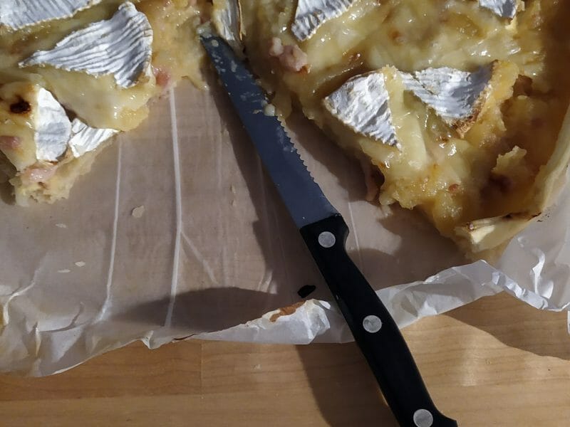 Cliquez pour zoomer ! Tarte au camembert, pommes et lardons Thermomix par M0