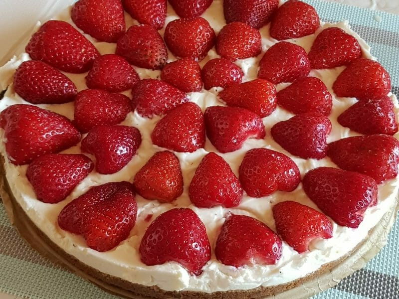 Cliquez pour zoomer ! Tarte aux fraises sans cuisson Thermomix par Bapthieme3