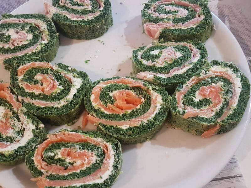 Cliquez pour zoomer ! Roulé aux épinards, saumon et Boursin Thermomix par Angie_4