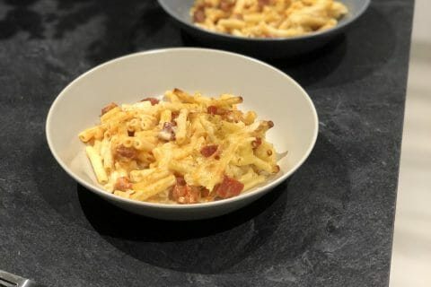 Cliquez pour zoomer ! Gratin de macaroni reblochon et chorizo Thermomix par Mel1711