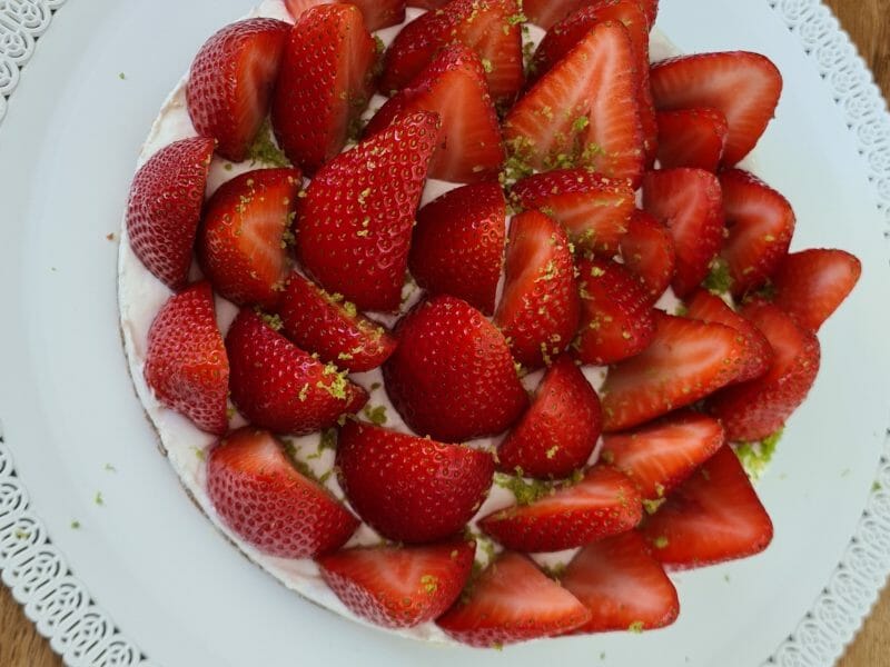 Cliquez pour zoomer ! Tarte aux fraises sans cuisson Thermomix par eudeel