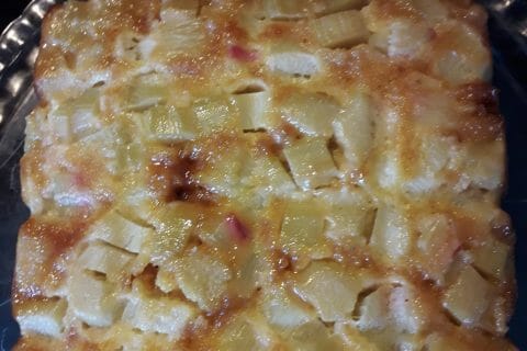 Cliquez pour zoomer ! Gâteau renversé à la rhubarbe et caramel au beurre salé Thermomix par Jennifer_23