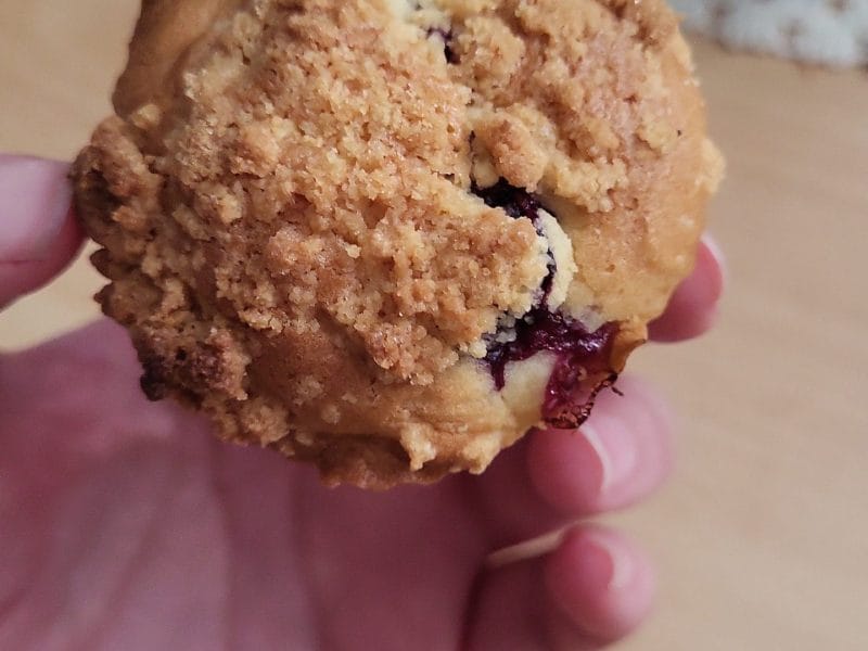 Cliquez pour zoomer ! Muffins aux mûres façon crumble Thermomix par cha.lebon