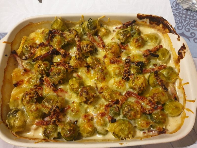 Cliquez pour zoomer ! Gratin de choux de Bruxelles au comté Thermomix par cha.lebon