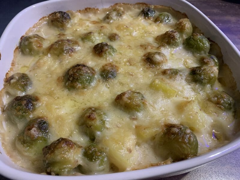 Cliquez pour zoomer ! Gratin de choux de Bruxelles au comté Thermomix par Me_Lanie
