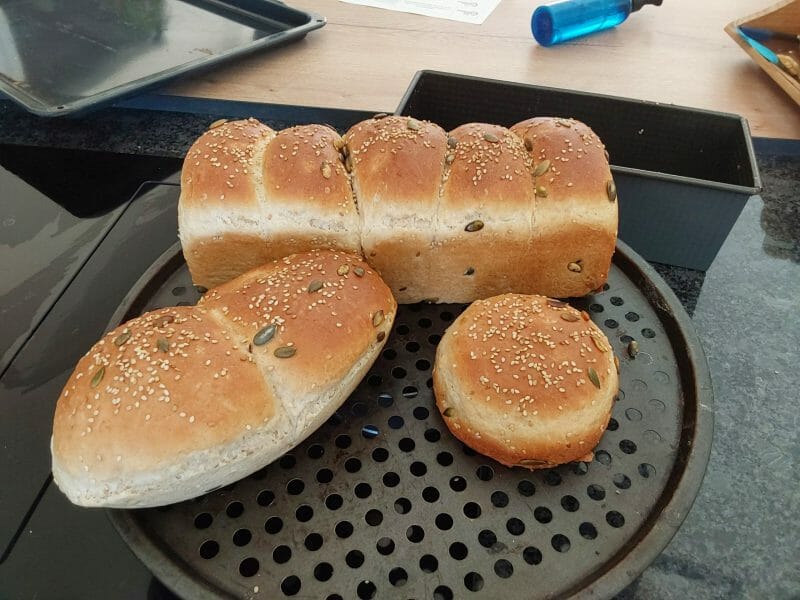 Cliquez pour zoomer ! Pain de mie aux blancs d’oeufs et aux graines de céréales Thermomix par Sainsanclou