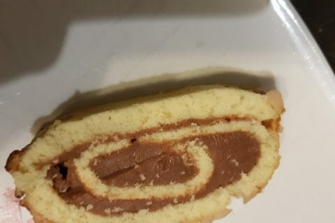 Cliquez pour zoomer ! Bûche de Noël framboises et chocolat blanc Thermomix par catloveuse67