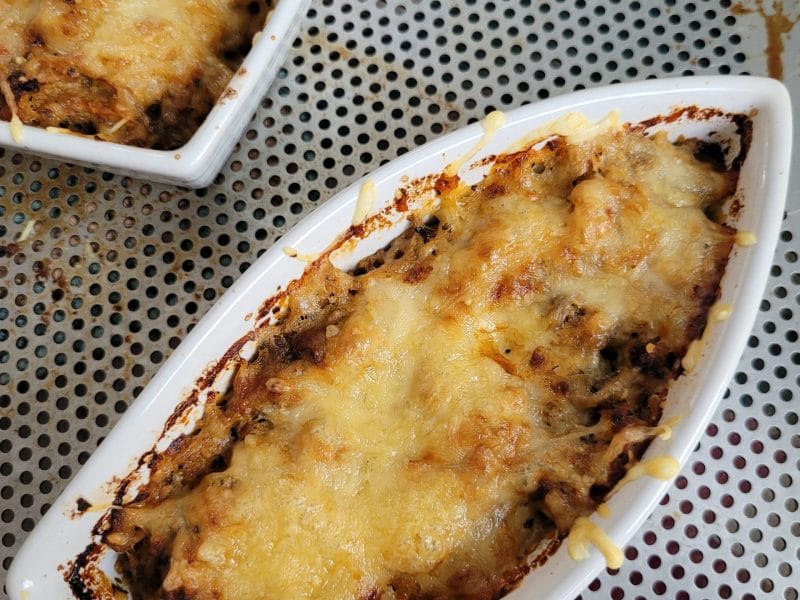 Cliquez pour zoomer ! Aubergines farcies au thon Thermomix par Coryn