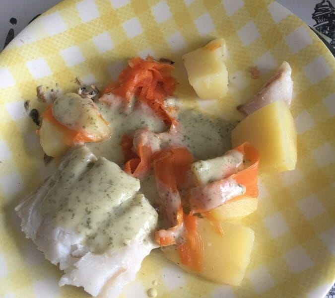 Cliquez pour zoomer ! Filet de cabillaud et sa sauce persillée Thermomix par poupette56