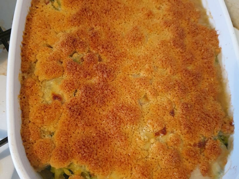 Cliquez pour zoomer ! Crumble courgettes, chèvre et lardons Thermomix par Luce07