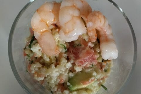 Cliquez pour zoomer ! Salade de perles aux crevettes, pamplemousse et avocat Thermomix par Stephanie_59